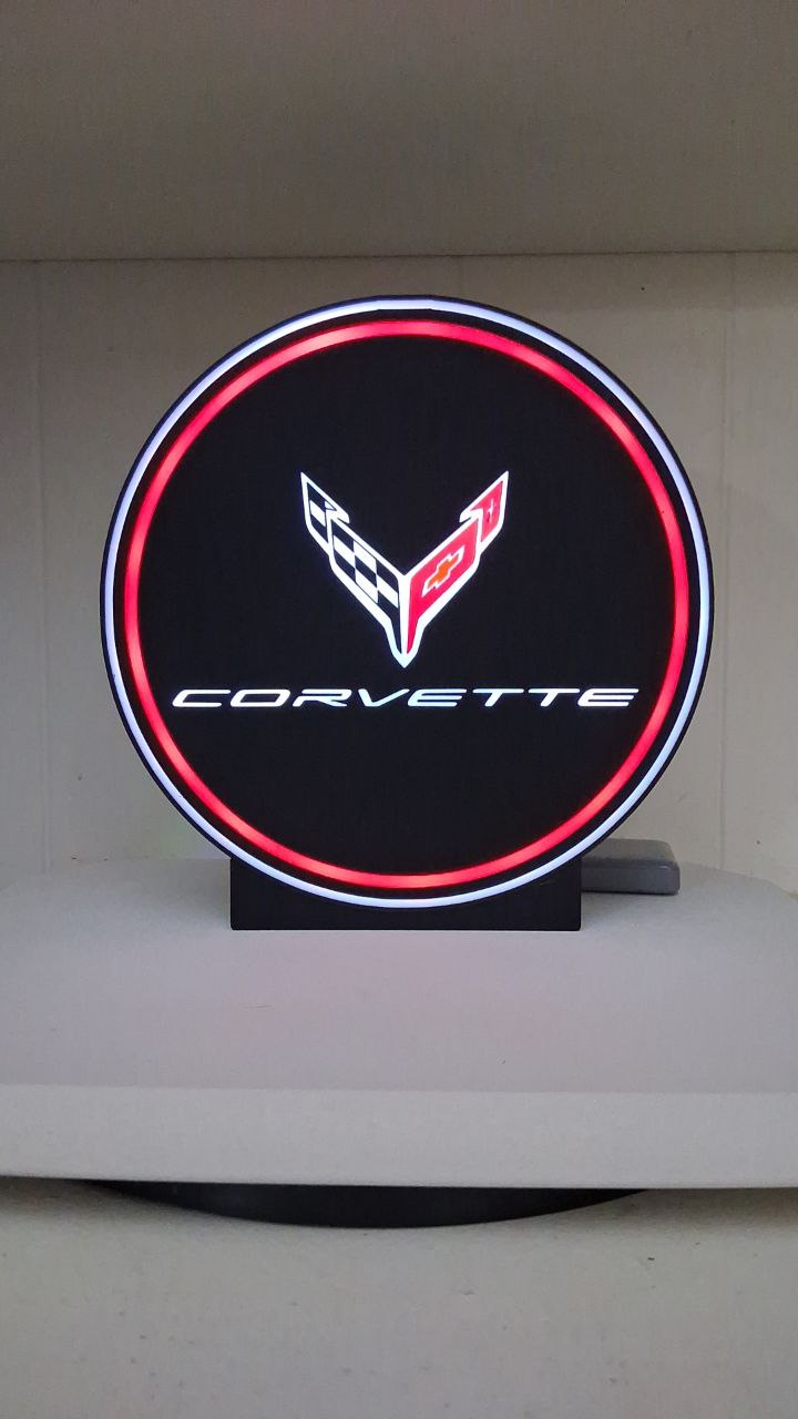 Corvette LED light box – custom 3D printed – Lit Layer Creations