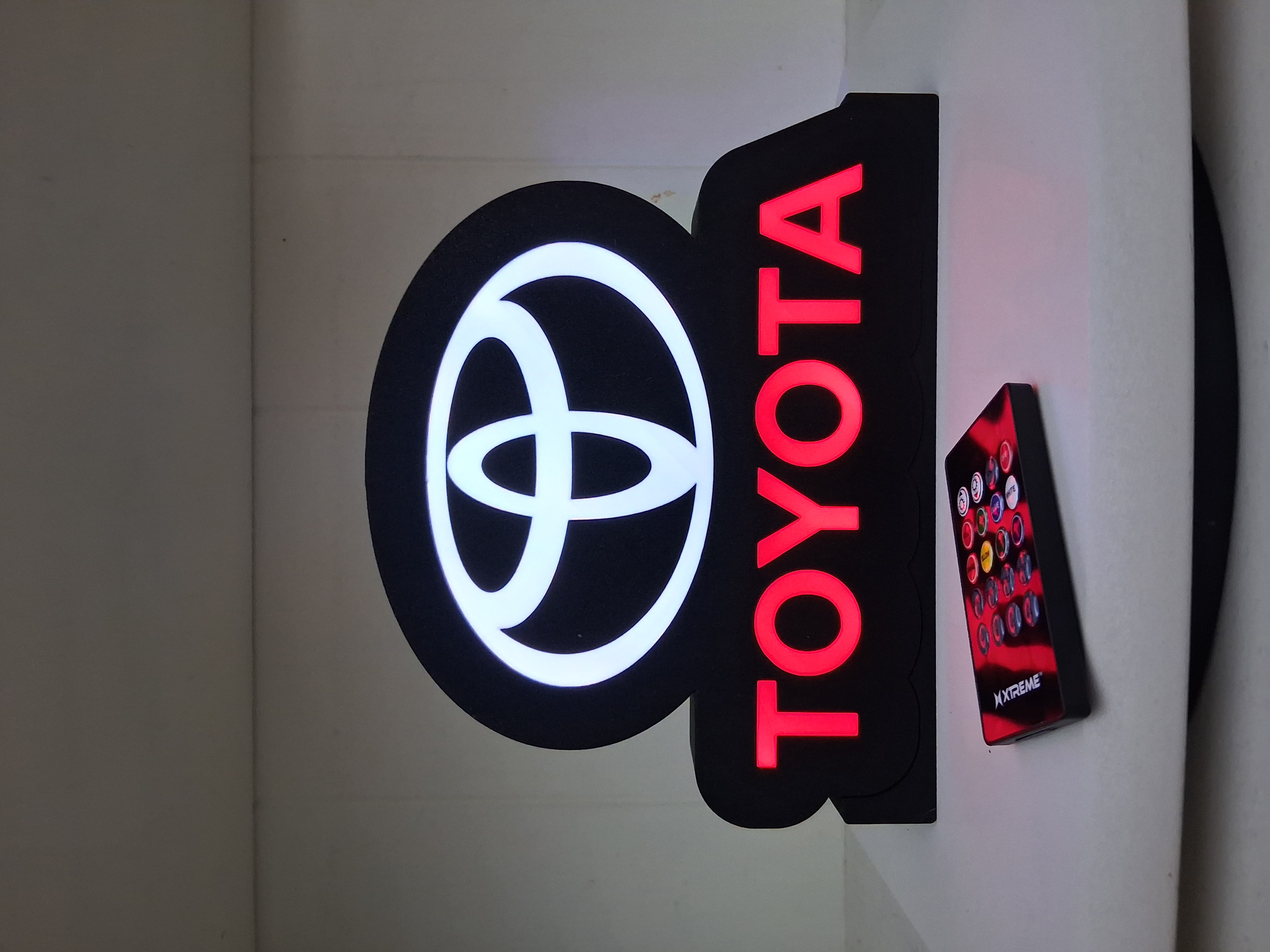 Toyota LED light box – custom 3D printed – Lit Layer Creations