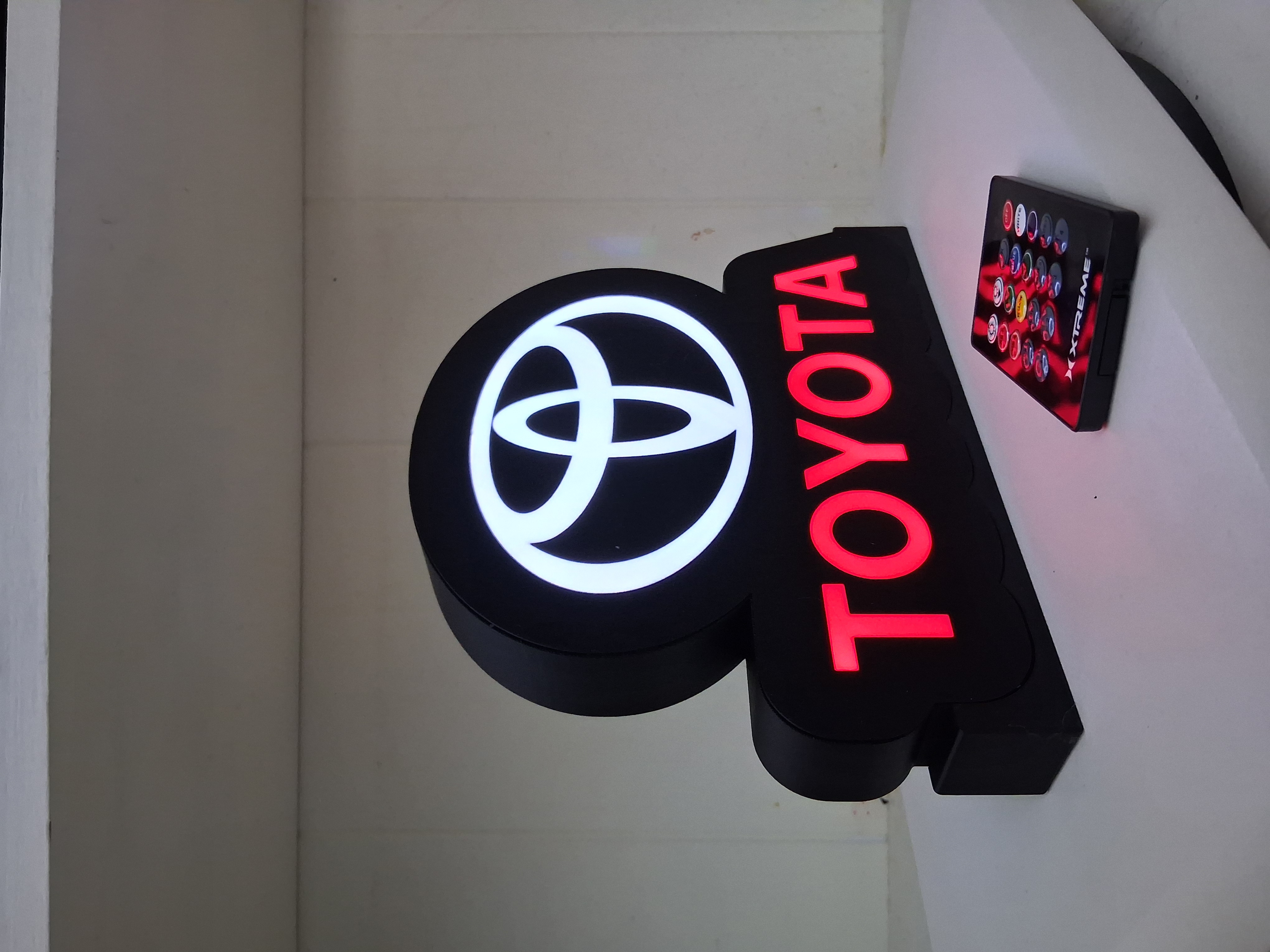 Toyota LED light box – custom 3D printed – Lit Layer Creations