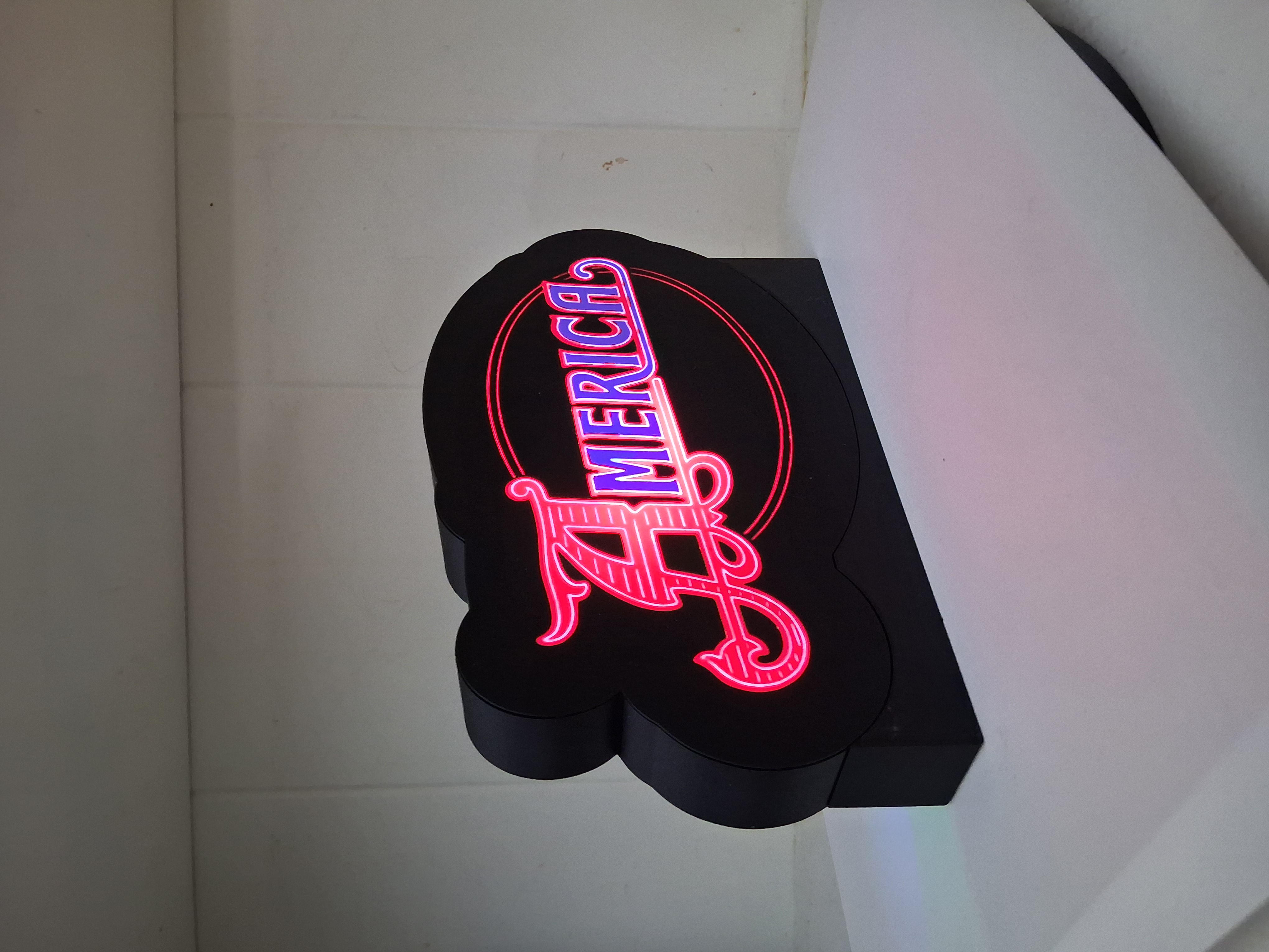 America LED light box – custom 3D printed – Lit Layer Creations
