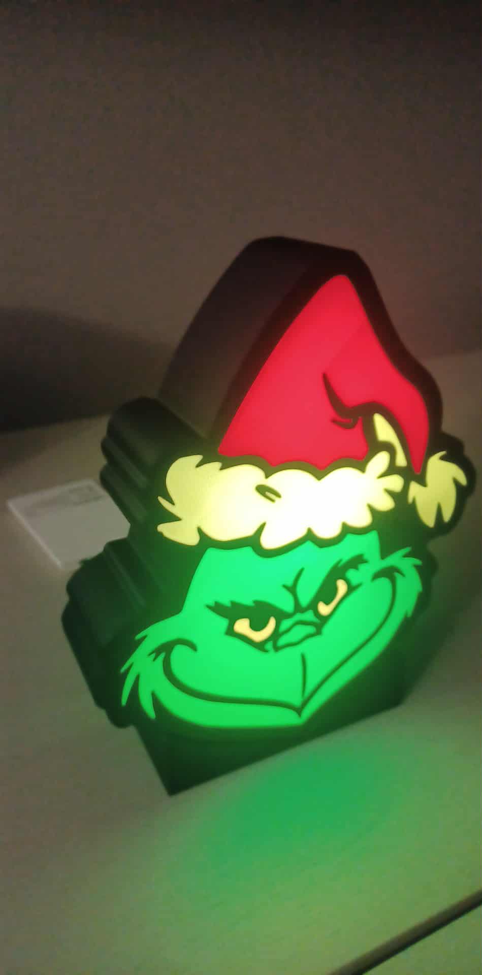 Grinch LED light box – custom 3D printed – Lit Layer Creations