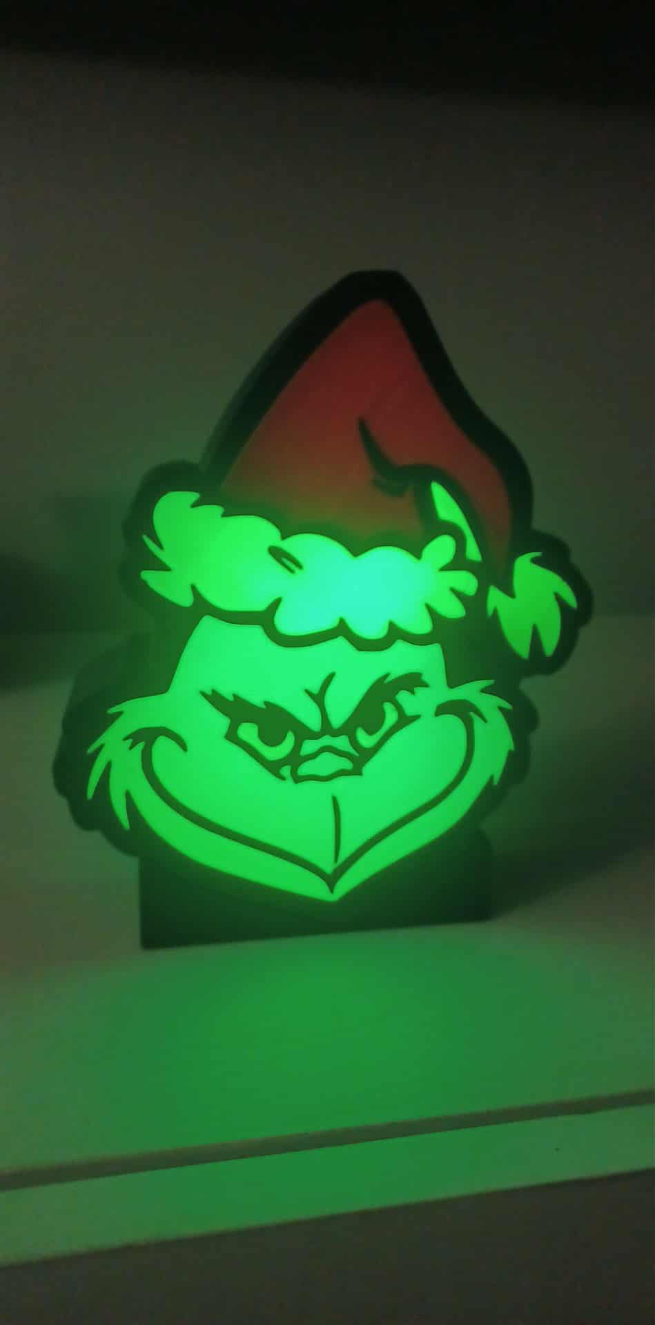 Grinch LED light box – custom 3D printed – Lit Layer Creations