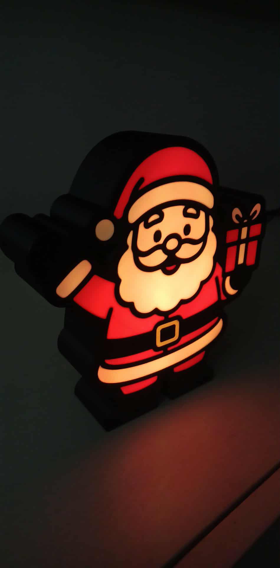 Santa LED light box – custom 3D printed – Lit Layer Creations