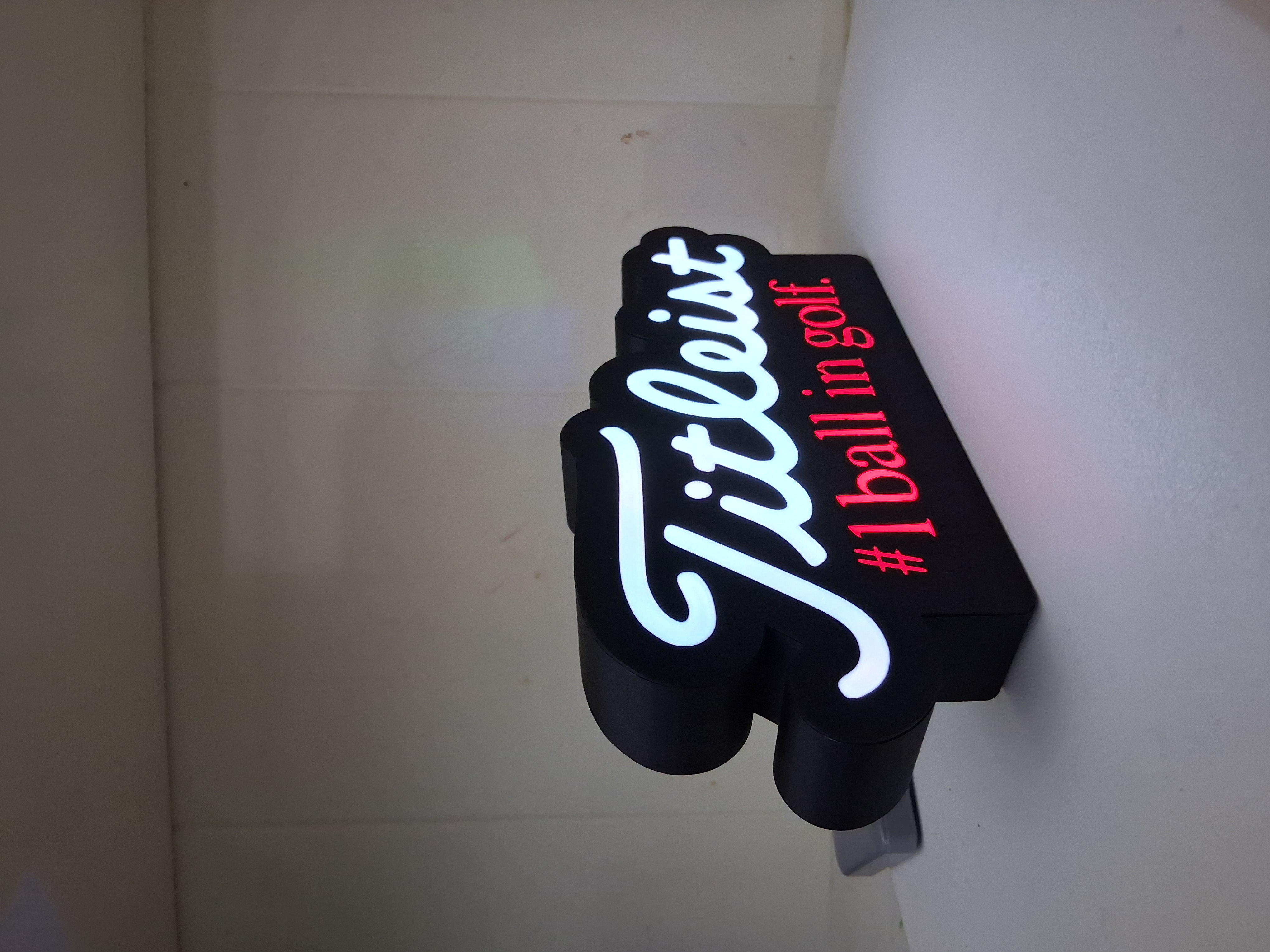 Titleist LED light box – custom 3D printed – Lit Layer Creations