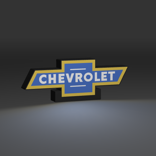 Chevy LED light box – custom 3D printed – Lit Layer Creations