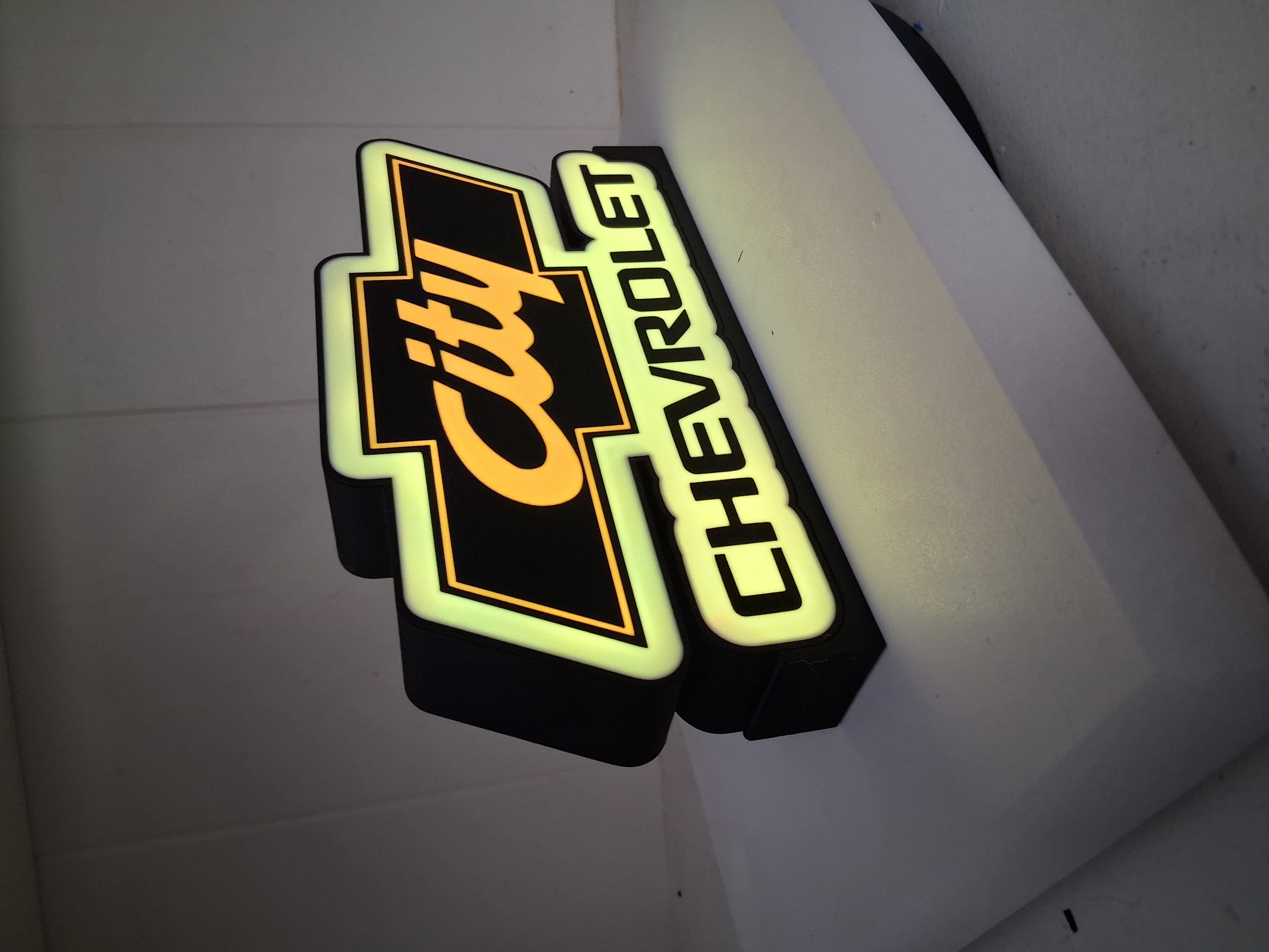 CityChevy LED light box – custom 3D printed – Lit Layer Creations