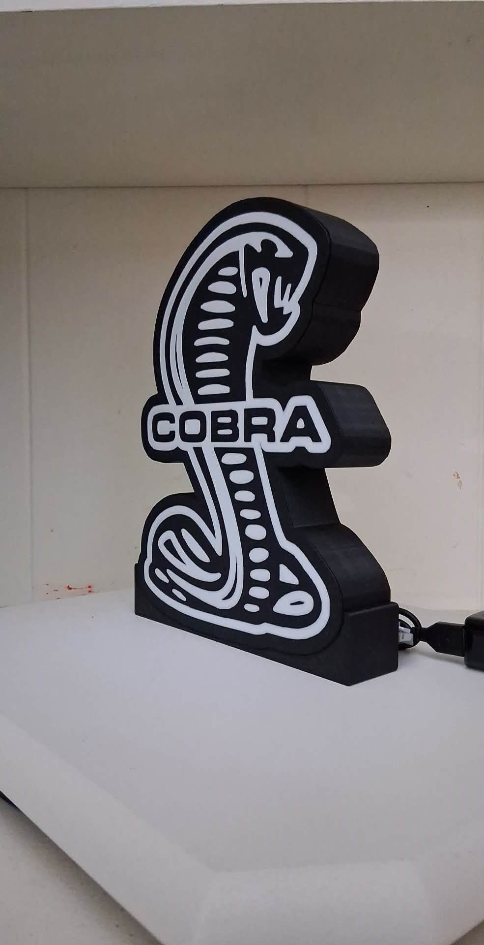 Cobra Snake LED Light Box | Custom 3D Printed | Lit Layer Creations