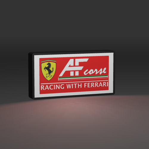 FerrariRacing LED light box – custom 3D printed – Lit Layer Creations
