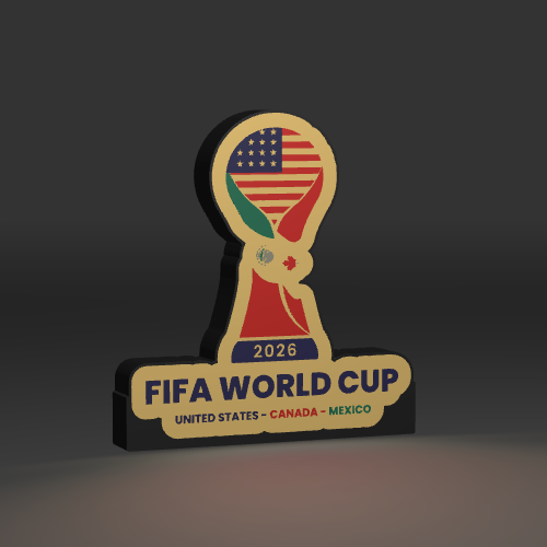 FifaWorldCup LED light box – custom 3D printed – Lit Layer Creations