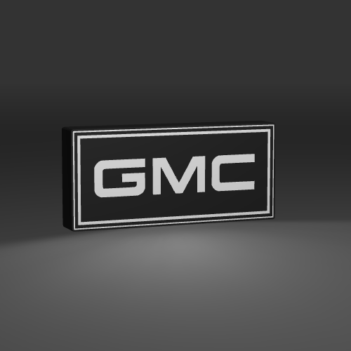 GMC LED light box – custom 3D printed – Lit Layer Creations