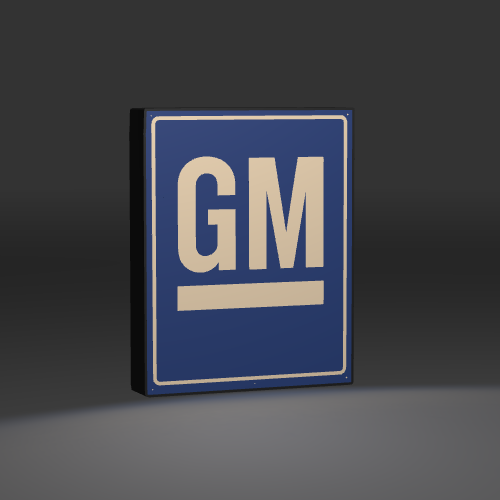 GM_retro LED light box – custom 3D printed – Lit Layer Creations