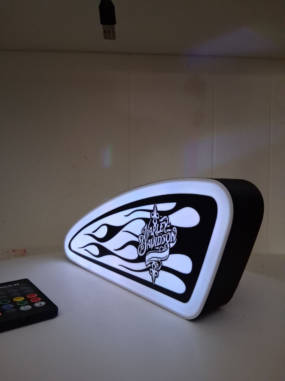 HarleyGasTank LED light box photo 2 – Lit Layer Creations