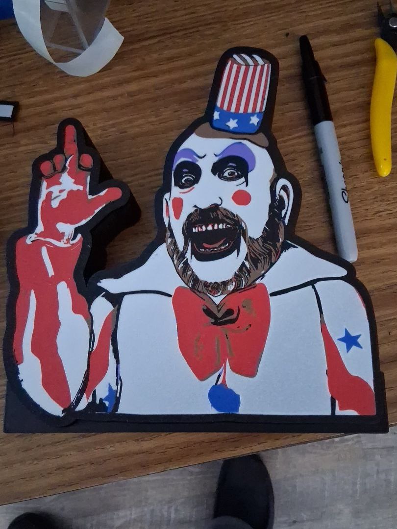 Clown LED light box – custom 3D printed – Lit Layer Creations