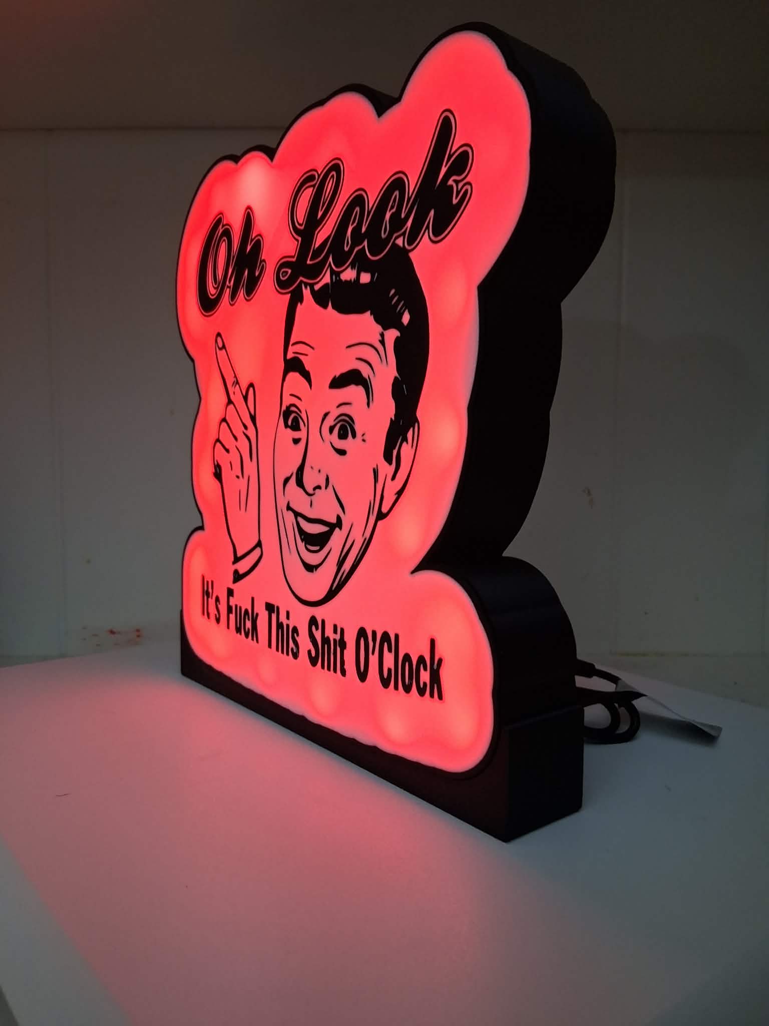 ItsFuckThisChitOclock LED light box – custom 3D printed – Lit Layer Creations