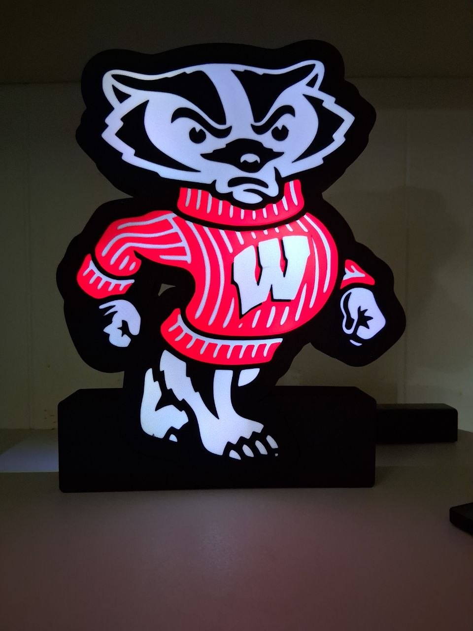 BuckyBadger LED light box – custom 3D printed – Lit Layer Creations