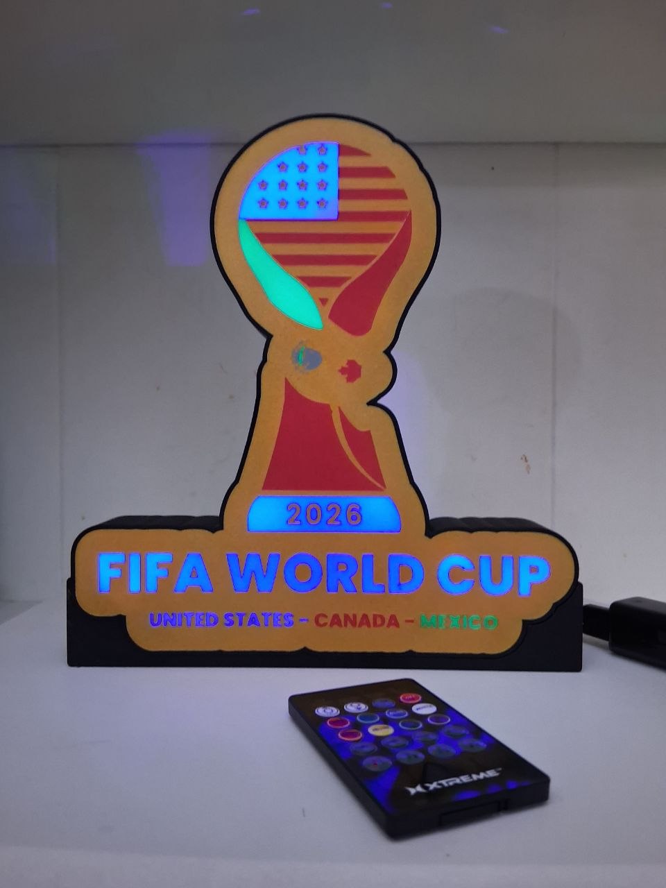 FIFIWorldCup LED light box – custom 3D printed – Lit Layer Creations