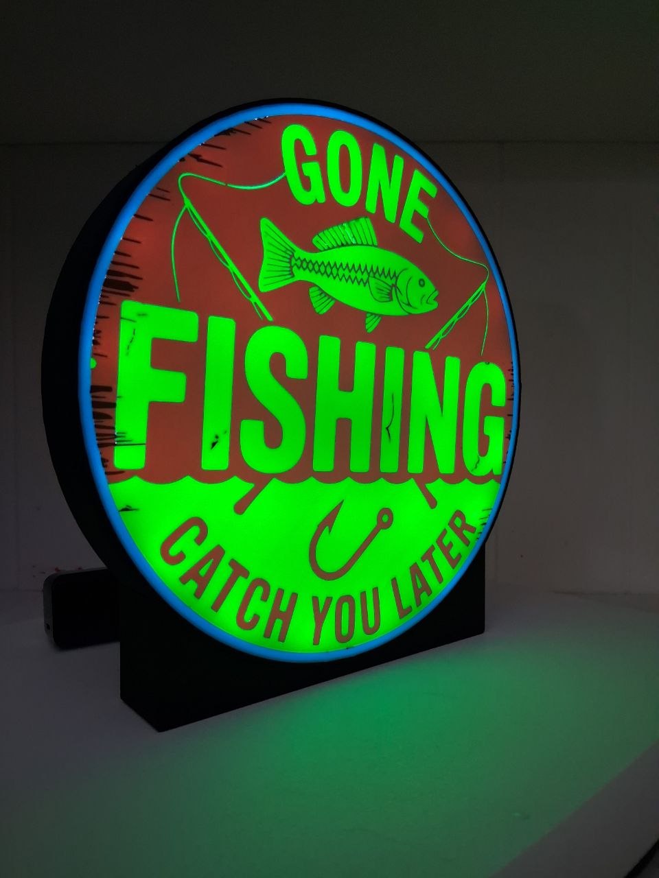 Gone Fishing LED light box photo 4 – Lit Layer Creations