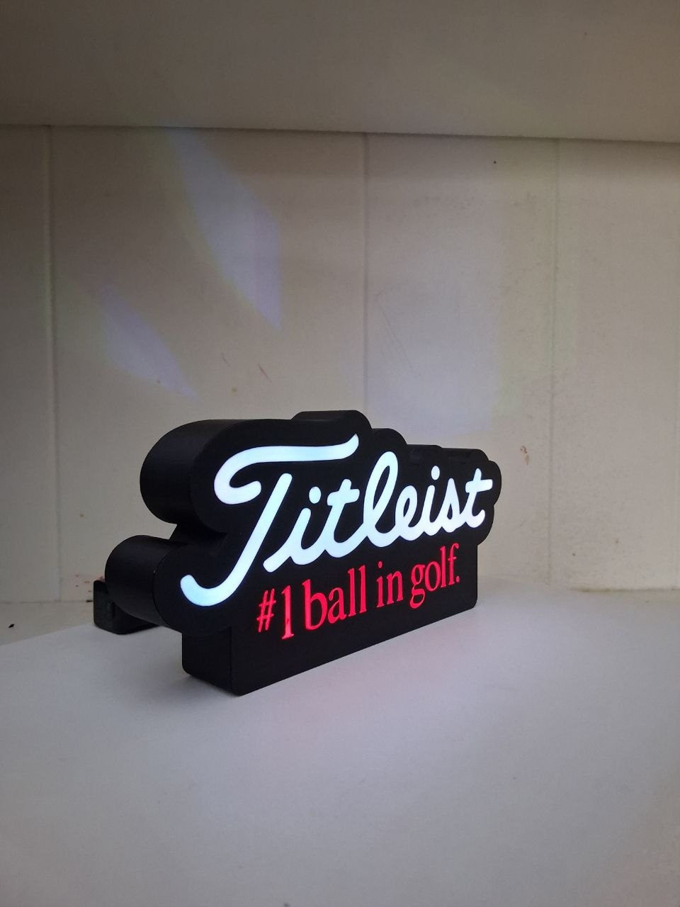 Titleist LED light box – custom 3D printed – Lit Layer Creations