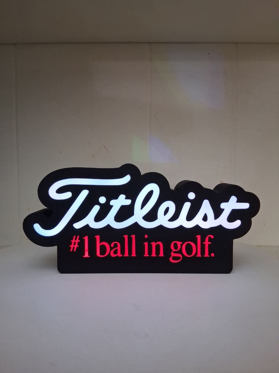 Titleist LED light box – custom 3D printed – Lit Layer Creations