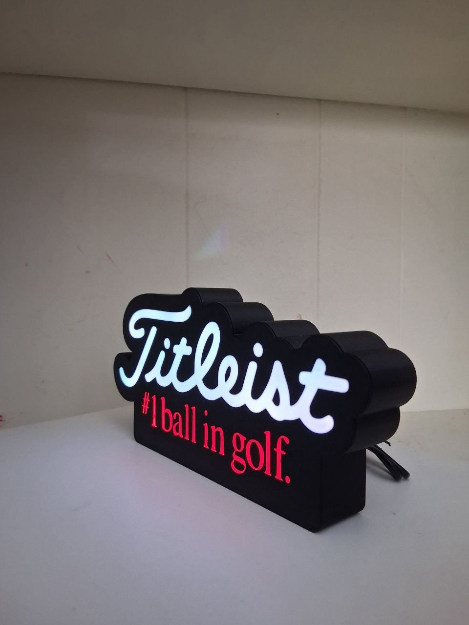 Titleist LED light box – custom 3D printed – Lit Layer Creations