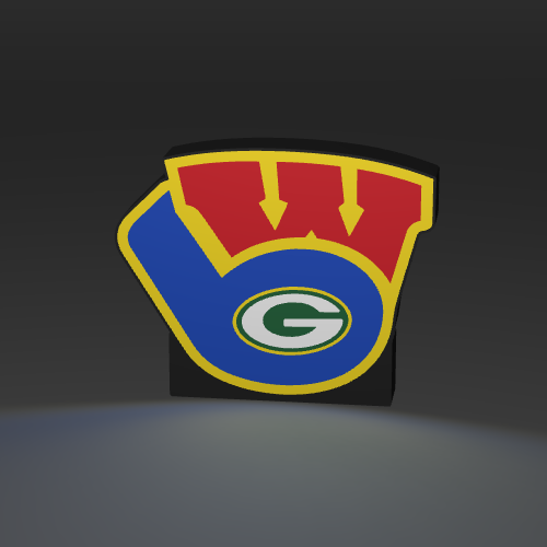 WisconsinProSportsMachup LED light box – custom 3D printed – Lit Layer Creations