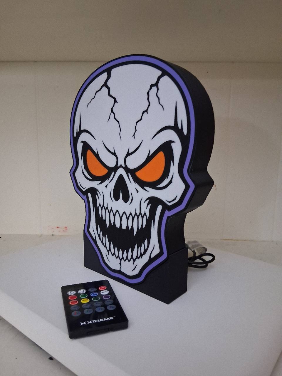 ScarrySkull LED light box – custom 3D printed – Lit Layer Creations