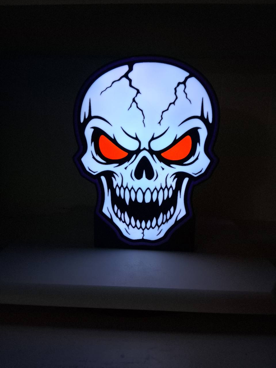 ScarrySkull LED light box – custom 3D printed – Lit Layer Creations
